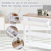 White Console Table Hallway Side Desk w/ Drawer 2 Shelves Worktop Retro Elegant