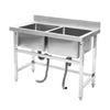 Stainless Steel Sink Catering Standing Dual Bowls Farmhouse Kitchen Utility Sink
