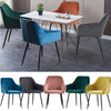 1/2X Dining Chairs Set Velvet Metal Leg Padded Seat Kitchen Chair Home Office UK