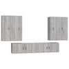 6 Piece TV Cabinet Set Grey Sonoma Engineered Wood L6W0