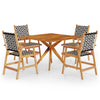 5 Piece Garden Dining Set Solid Wood Acacia P5Z4