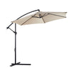 3M Banana Parasol Cantilever Umbrella Adjustable Garden Ourdoor Patio w/ Base