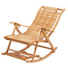 Adjustable 5-Level Bamboo Rocking Chair Porch Rocker Balcony Deck Napping Bed UK