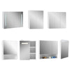 Mirrored Bathroom Cabinet LED White 1/2/3 Doors Mounted Cupboard Wall Mounted