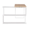 L-Shaped Computer Desk Corner Writing Study Workstation with shelves Home Office