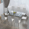 Extra Large Clear Glass Dining Table Rectangle Dinner Table for Big Family House