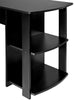 Corner Computer Table Laptop Home Study Wrokstation Desk Storage Shelves Black