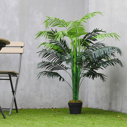 130CM Tall Artificial Palm Tree In Pot Fake Garden Plant Realistic Office Decor