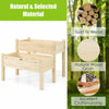 Raised Garden Bed 2-Tier Fir Wood Elevated Planter Flower Herb W/ Drain Holes
