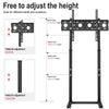 Elegant White Black TV Floor Stand Flat Panel Screen Adjustable TV Mount Bracket