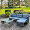 RATTAN GARDEN FURNITURE SOFA LOUNGER OUTDOOR PATIO WICKER NEW WITH COFFEE TABLE