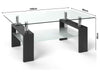 Glass Coffee Table With Storage Modern Living Room Furniture Tea Coffee Table