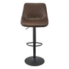 2 Faux Leather Bar Stools Breakfast Stools Gas Lift Swivel CLIPOP New Brown Grey