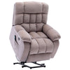 Electric Power Lift Riser Recliner Chair Fabric Heat & Massage Armchair Beige
