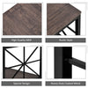 Coffee Table Industrial Tea Table with Storage Shelf Living Room Furniture Side