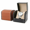 Single Grid PULeather Watch Display Case Gift Jewelry Storage Organizer Box Slot