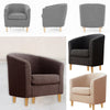 Retro/Vintage Tub Accent Chair Upholstered Padded Armchair Lounge Fabric Sofa UK