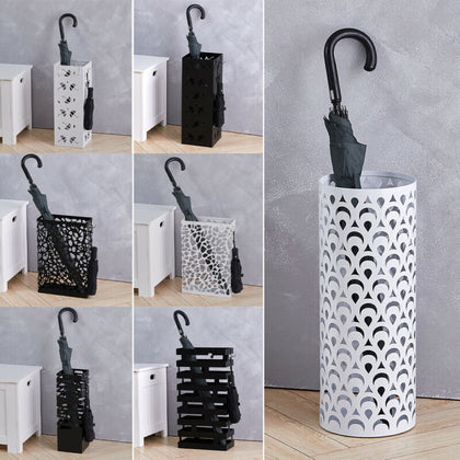 Fashion Metal Umbrella Storage Stand Rain Water Drip Holder Basket Home Office