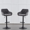 2/4X Luxury Bar Stools Velvet Padded＆Armrest Swivel Bar Chairs Breakfast Kitchen