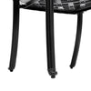 4x Black Outdoor Dining Chair Set Garden Patio Cast Aluminum Chairs with Cushion