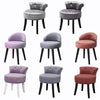 Retro Vintage Bedroom Dressing Table Stool Velvet Vanity Chair with Wooden Legs