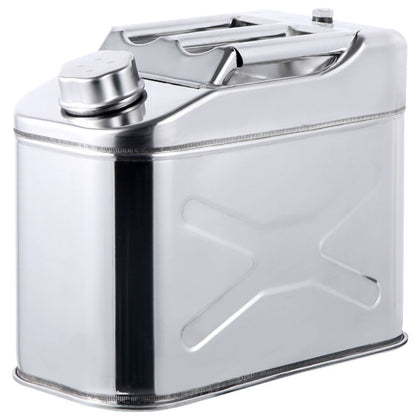 10L LITRE STAINLESS STEEL JERRY CAN CAR STORAGE FUEL PETROL DIESEL CONTAINER