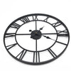 Large Outdoor Garden Wall Clock Big Roman Numerals Giant Open Face Metal 60CM