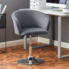 1x Barstool Velvet Padded Bar Stool Metal Base Salon Breakfast Chair Adjustable