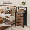 Fabric Chest of Drawers 4-Drawer Dresser Industrial Storage Cabinet with WoodTop