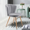 Dining Chair Velvet Fabric Armchair Shell Stitched Back Living Room Bedroom Chai