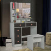 Dressing Table With Mirror Modern Makeup Desk Bedroom Vanity Table Set + Stool