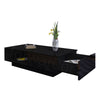 Modern High Gloss Coffee Table With Storage Drawer For Living Room White Black