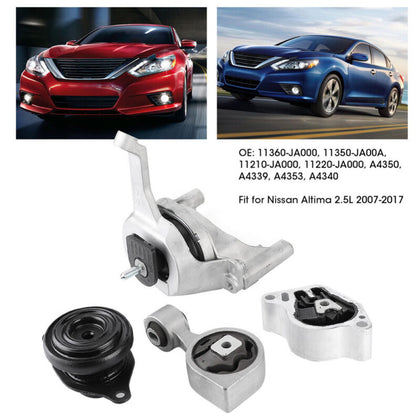 4x Engine Trans Motor Mount for Nissan Altima 2.5L Auto CVT Transmission 07‑17