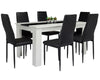 Wood Dining Table and Chairs 4 / 6 Set Pu Leather Seat Kitchen Room Furniture