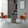 2PC Modern Dining Ergnomic Arm Chairs with Metal Leg Kitchen Living Room