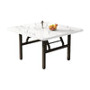 Foldable Marble Effect Laptop Snack Breakfast Table Desk Metal Small Apartment