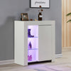 Modern Sideboard LED Cabinet Cupboard High Gloss wtih Doors Storage White Black