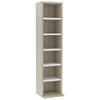 Stylish 8-Tier CD Cabinet Display Shelving Chipboard Freestanding Storage Furnit