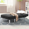 2-Piece Sectional Modern Sofa Set Leather Chaise Lounge W/ Ottoman Foot Stool