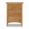 Edward Hopper OAK bedside table. Bedside cabinet with 3 drawers & metal runners
