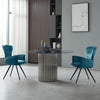 2PC Modern Dining Ergnomic Arm Chairs with Metal Leg Kitchen Living Room