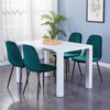 High Gloss White Dining Table suit 4-6 Chairs/Velvet Chairs Dining Room Kitchen