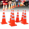 6-Piece Traffic Cones 36inch Safety Cone Set High Quality Reflective Strip UK