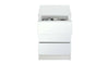 3 Drawer Bedside Table - White & Mirrored