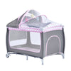 Portable Baby Travel Cot Crib Bassinet Bed Playpen Infants with Mattress Folding
