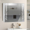 Bathroom Storage Mirror Cabinet Shelf White LED Wall Mirror with Demister Pad UK