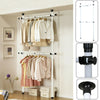 Home Flex Movable Garment Racks Coat Hanger Clothes Wardrobe Living Room
