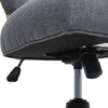 Linen Fabric Buttoned Back Adjustable Swivel Cushiony Computer Desk Chair Office
