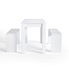 Modern 3Pcs Dining Bench Set Table+ 2 Chairs Dining Room Kitchen for Small Space