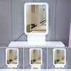 White Dressing Table with Dimmable LED Mirror Padded Stool 2 Drawer Vanity Table